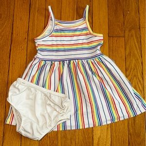 Cat and Jack girls multi color dress with bloomers  18 months